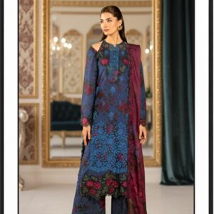 Embroidered Stitched 3 Piece Lawn Suit Design 606 Ready to Wear